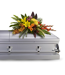 Island Memories Half Couch Casket Spray Island Memories Half Couch Casket Spray